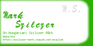 mark szilczer business card
